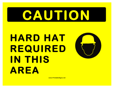 Hard Hats Required Sign