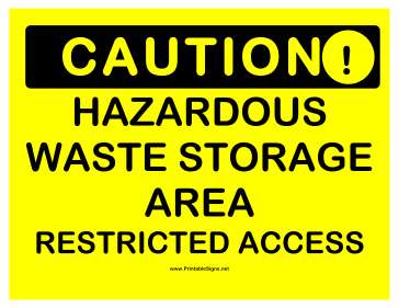 Caution Haz Waste Sign