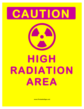 High Radiation Area Sign