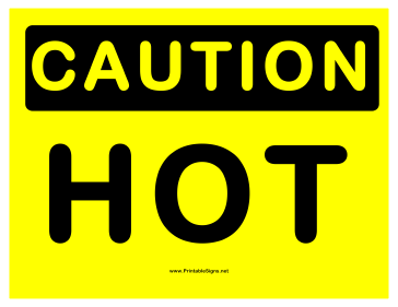 Caution Hot Sign