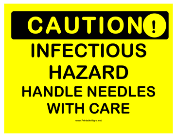 Caution Infectious Hazard Sign