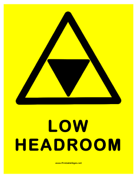 Low Headroom Sign