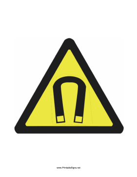 Caution Magnetic Field Sign