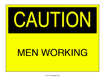Men Working Sign