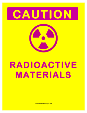 Radioactive Materials Sign