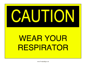 Respirator Required Sign