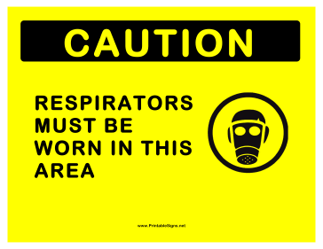 Respirator Required Sign