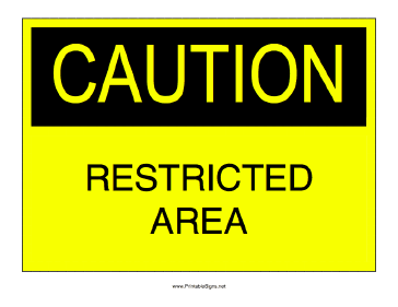 Restricted Area Sign