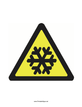 Caution Snow Conditions Sign