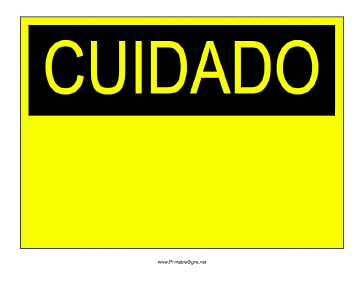 Caution (Spanish) Sign