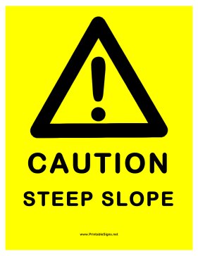 Steep Slope Sign