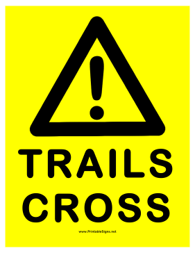 Trails Cross Sign