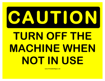 Caution Turn Off Sign