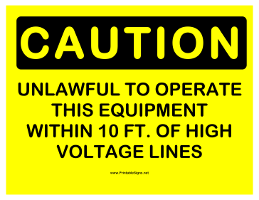 Caution Unlawful Sign