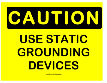 Caution Use Grounding Devices Sign