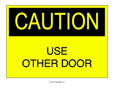 Use Other Door Sign