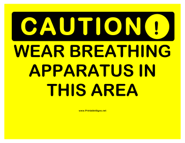 Caution Wear Breathing Apparatus Sign