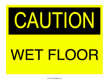 Caution Wet Floor Sign