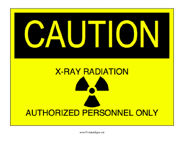 X-ray Radiation Sign