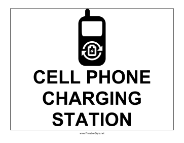 Cell Phone Charging Station Sign