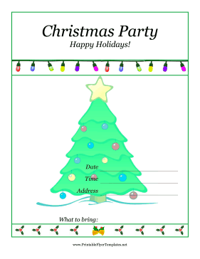 Christmas Party Flyer Sign