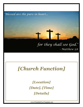 Church Function Flyer Sign