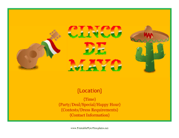 Cinco de Mayo Flyer Sign