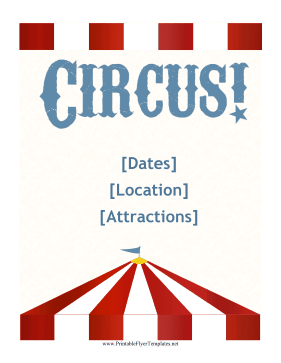 Circus Flyer Sign