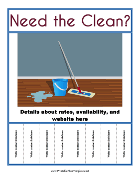 Cleaning Service Flyer Sign