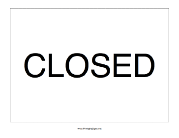 Closed Sign