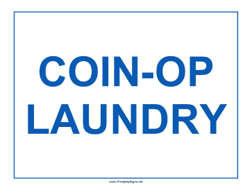 Coin-Op Laundry Sign