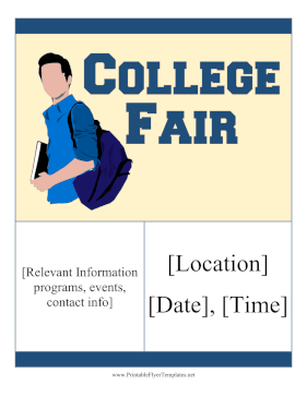 College Fair Flyer Sign