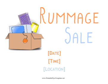 Colorful Rummage Sale Flyer Sign