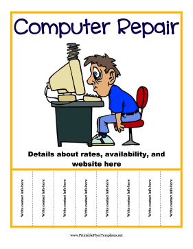 Computer Repair Flyer Sign