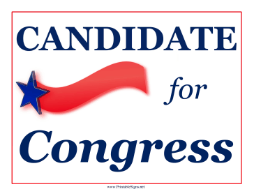 Congress Campaign Sign