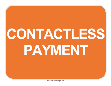 Contactless Payment Sign