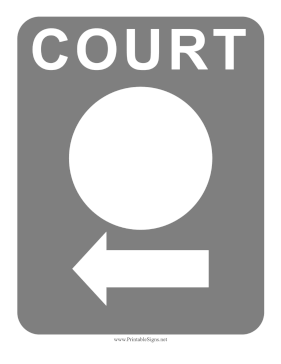 Court Number Left Sign