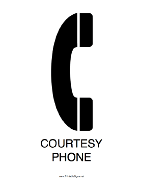 Courtesy Phone Sign