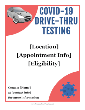 Covid-19 Drive-Thru Testing Sign