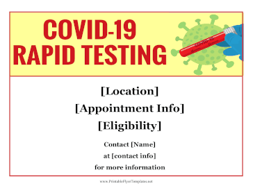 Covid Rapid Testing Sign