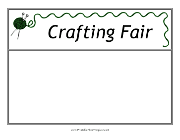 Crafting Fair Flyer Sign