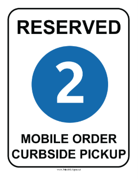 Curbside Pickup 2 Sign
