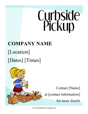 Curbside Pickup Flyer Sign