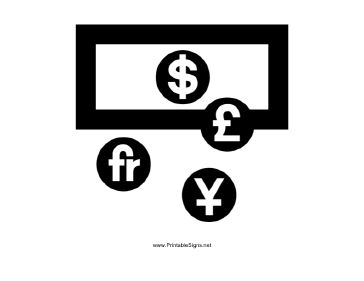 Currency Exchange Sign