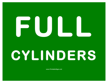 Cylinders Full Cylinders Sign