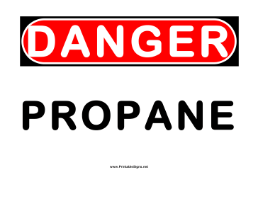 Danger Big Propane Sign