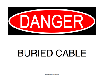 Buried Cable Sign