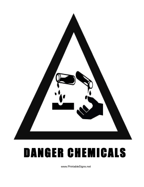 Danger Chemicals Sign