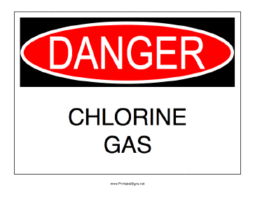 Chlorine Gas Sign