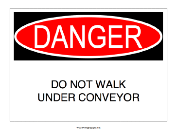 Conveyor Sign